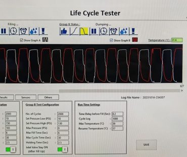 Water Filter High Pressure Cycle Testing